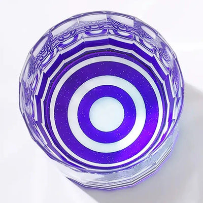 Sand-carved Glass,Janome kiriko "ruri"