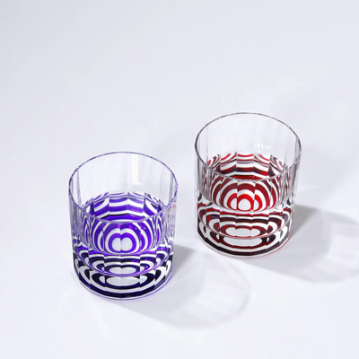 Sand-carved Glass,Janome kiriko "ruri"