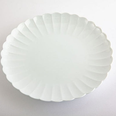 Serving dish　White porcelain, “Kikuwari” chrysanthemum split 14.5cm（1 set of 2 pieces）