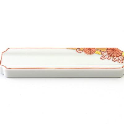 Cutlery rest: Golden Chinese flowers (red)（1 set of 2 pieces）