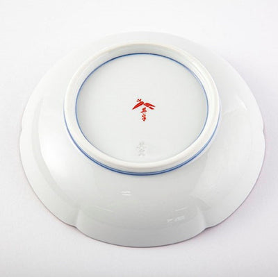 Plate for individual servings: Yoraku pattern with lavish red-rimmed sun disks（1 set of 2 pieces）