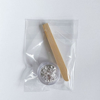 DESIGN LEAF Pure Silver Leaf Flakes  - 4 TYPE SET【D】