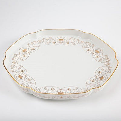 Flower-shaped plate 24.5cm 　Yuikarakusa