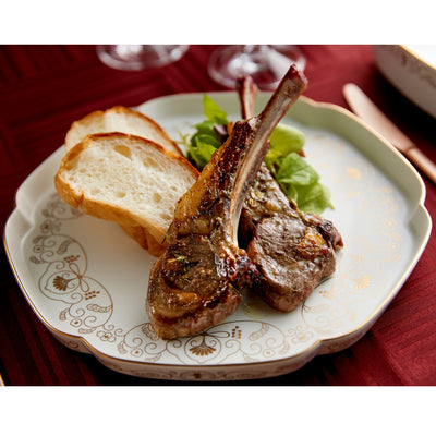 Flower-shaped plate 24.5cm 　Yuikarakusa　4color（gold/platinum/red/blue)
