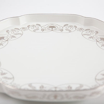 Flower-shaped plate 24.5cm 　Yuikarakusa