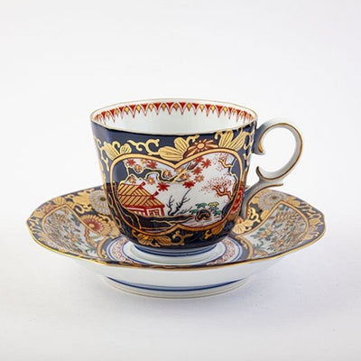 Coffee cup and saucer, Rinpa Ko-Imari style